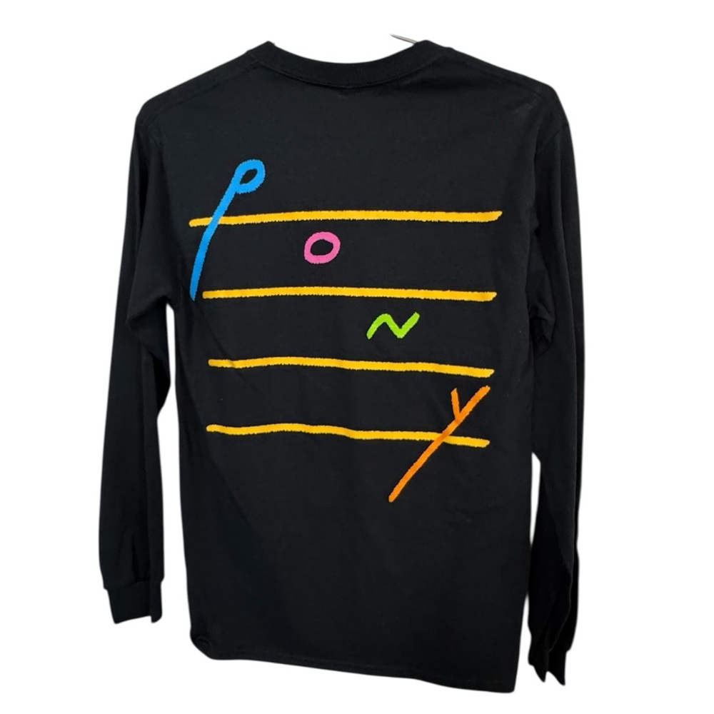 Pony Rex Orange County Concert Tour Black Graphic Long Sleeve S T-Shirt Unisex